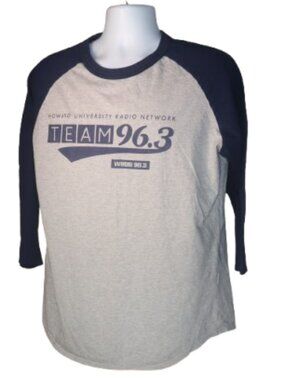 Howard University Radio WHUR 96 3 Raglan Baseball Shirt Unisex Sport Tek T200